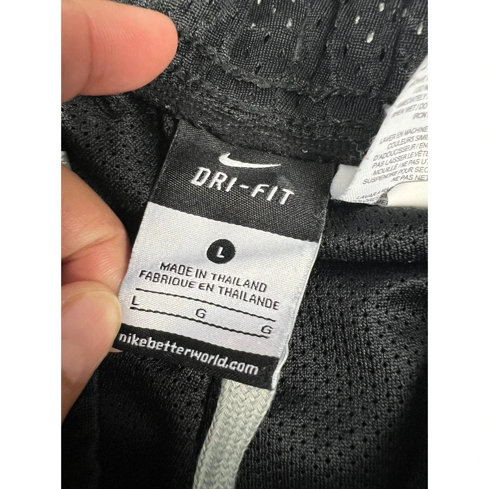 Nike Pants Boys Large Black Dri-FIT Mesh Athletic Track Side Stripe Swoosh